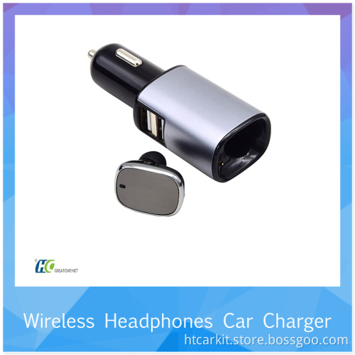 Bluetooth Earpiece with Car Charger best Noise Cancelling for Mobile Phone